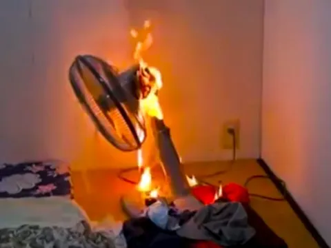 Cảnh báo nguy cơ cháy, nổ từ việc sử dụng quạt điện khi không có người giám sát