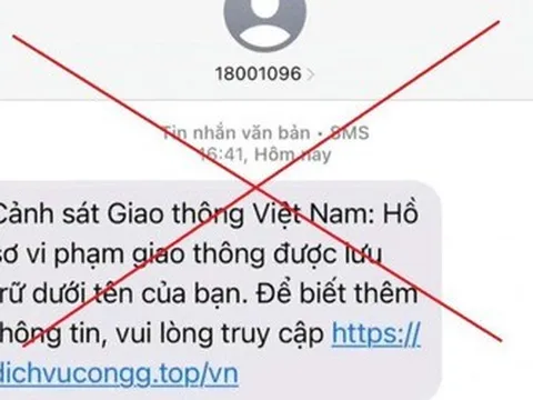 Cảnh báo thủ đoạn giả mạo tin nhắn của CSGT để lừa đảo