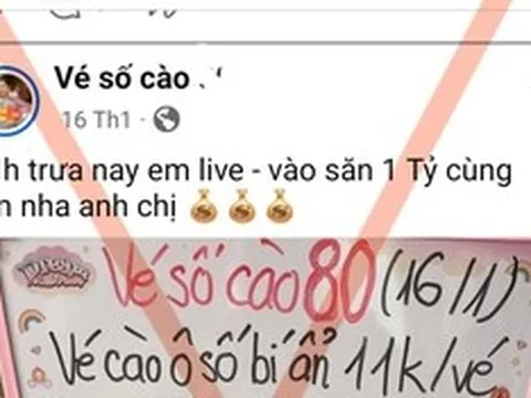 Chơi xổ số cào online, người phụ nữ bị lừa hơn 100 triệu đồng