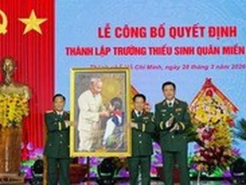 Thành lập Trường Thiếu sinh quân miền Nam, khóa đầu đào tạo 100 em thuộc Quân khu 7, 9