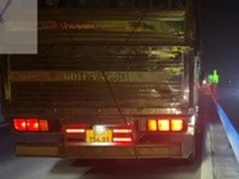 Nổ lốp, dừng xe trên cao tốc không đặt cảnh báo, tài xế bị phạt 13 triệu