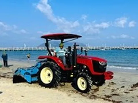 Côn Đảo được tặng máy sàng cát vệ sinh bãi biển tiền tỉ, công suất hơn 1,4ha mỗi giờ