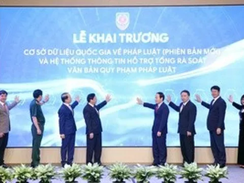 Bộ Tư pháp khai trương Cơ sở dữ liệu quốc gia về pháp luật phiên bản mới
