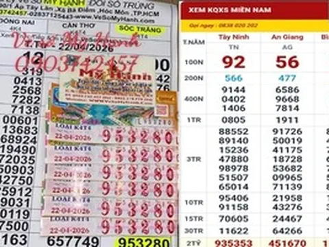 Chiều 24-4, nhiều người ở TPHCM và Vĩnh Long trúng xổ số miền Nam