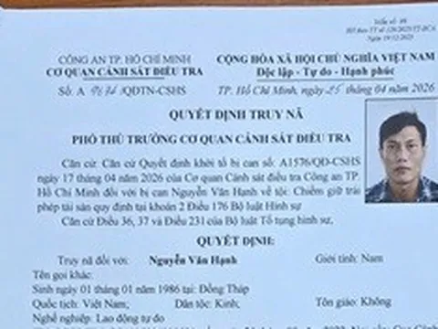 Không trả lại 495 triệu đồng chuyển khoản nhầm, người đàn ông bị truy nã