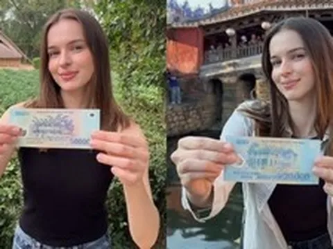 Cầm tờ 500.000, 50.000 và 20.000 đồng, cô gái Tây vỡ òa trước cảnh sắc đời thực trong chuyến hành trình xuyên Việt
