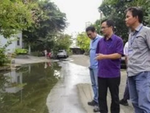 Xử lý dứt điểm ngập nước quanh chung cư Thủ Thiêm Sky