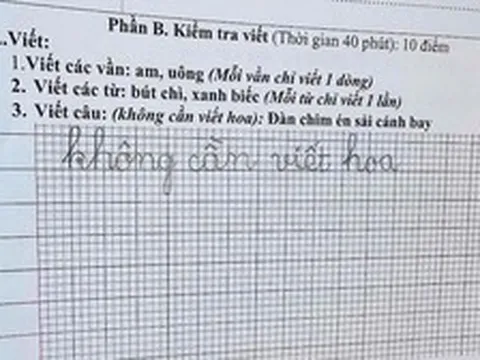 Phụ huynh khoe bài tập của con học lớp 1, dân mạng đọc xong chỉ biết ôm bụng cười: "Bảo sao mẹ không yên tâm!"