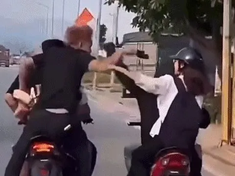 Danh tính nhóm thanh niên đi xe máy 'kẹp 3', cầm dép đánh người ở Hải Phòng