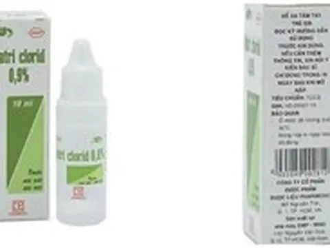 Dùng lô thuốc nhỏ mắt Natri clorid 0,9% bị thu hồi có sao không?