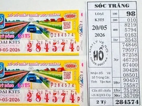 Hai giải độc đắc xổ số miền Nam xuất hiện người trúng vào chiều 21-5