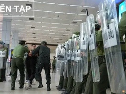 Diễn tập khẩn nguy an ninh, xử lý gây rối tại sân bay Nội Bài