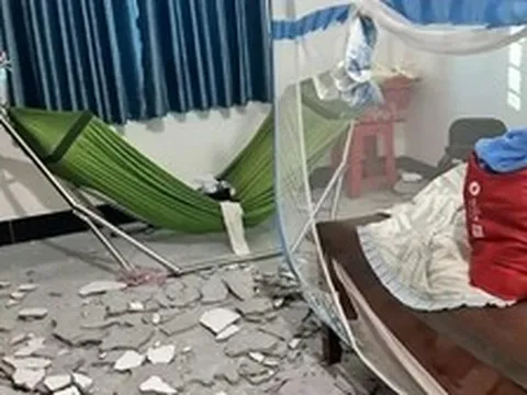 Cháu bé 6 tháng tuổi tử vong do bị mảng vữa trần nhà rơi trúng