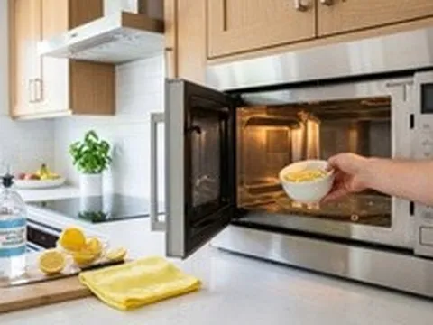 3 cách làm sạch lò vi sóng không cần cọ rửa mạnh