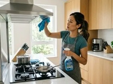 3 cách làm sạch máy hút mùi không cần tháo rời