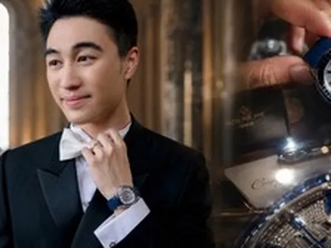 Bóc giá chiếc đồng hồ vàng trắng đính kim cương của thiếu gia trùm sòng bạc Macau trong đám cưới, nhìn con số mà hoa mắt