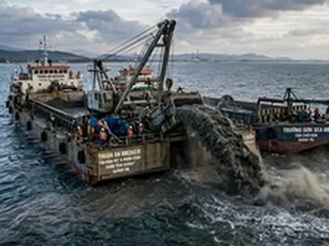 Hơn 1,23 triệu m³ "vật chất nạo vét" được phép nhận chìm xuống vùng biển Bắc Gianh