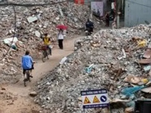 Rác thải xây dựng ở Hà Nội sẽ được tái chế đưa vào dự án đầu tư công