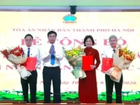 Hà Nội: Bổ nhiệm 3 Chánh án Tòa án nhân dân khu vực