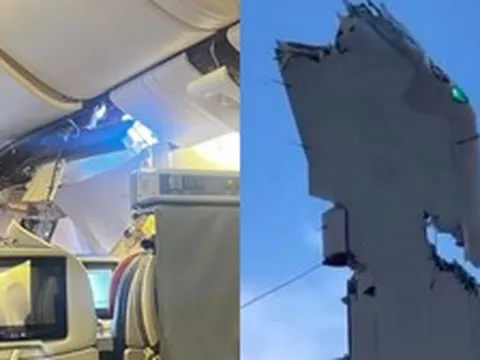 Boeing 777 chở 267 người đâm toác cột radar, hiện trường tan hoang