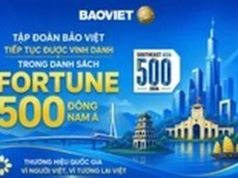 Tập đoàn Bảo Việt tiếp tục được vinh danh trong Fortune Southeast Asia 500