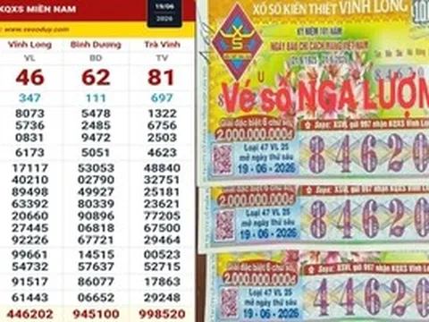 Xổ số miền Nam: Đại lý tìm khách trúng độc đắc 15 vé Vĩnh Long