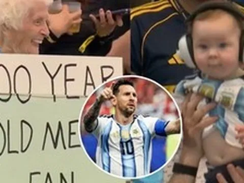 Kỳ diệu World Cup: Từ em bé đến cụ già 100 tuổi đều yêu mến Messi
