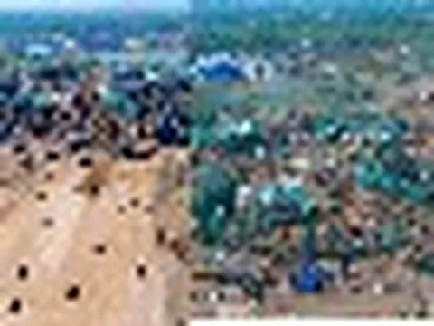 Toàn cảnh sân vận động Hùng Vương 135.000 chỗ từ trên cao: Hàng nghìn kỹ sư, công nhân thi công xuyên ngày đêm, diện mạo siêu công trình dần thành hình