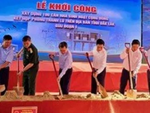 Khởi công 100 nhà cộng đồng tránh lũ tại Đắk Lắk: 'Phao cứu sinh' cho người dân vùng lũ