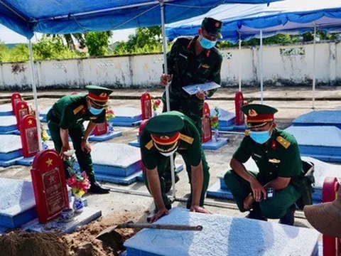 Lấy mẫu 289 phần mộ liệt sĩ chưa rõ thông tin để giám định ADN