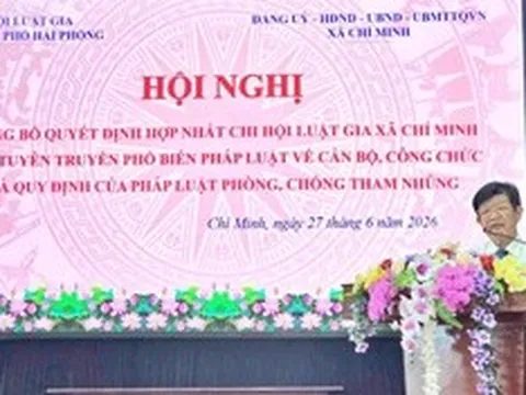 Hội Luật gia Tp.Hải Phòng tăng cường phổ biến pháp luật tại xã Chí Minh