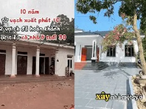 Phú Thọ: Vợ chồng lương 20 triệu/tháng xây nhà 220m² hết 900 triệu, dân mạng tranh cãi "chi phí thật hay content câu view?"
