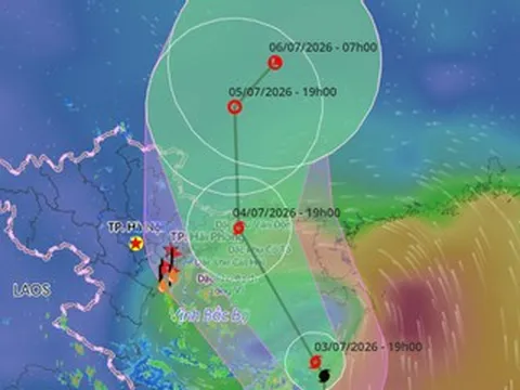 Bão số 1 Maysak cách Bạch Long Vĩ 280km, đổ bộ vùng biển Quảng Ninh tối 4/7