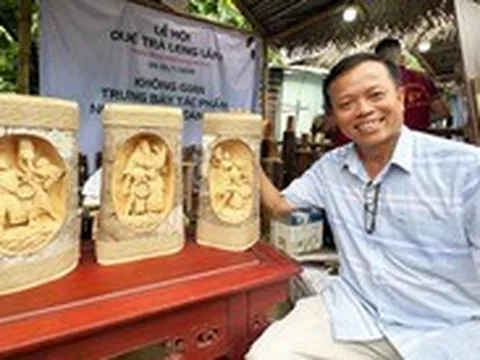 Độc lạ những sản phẩm điêu khắc tuyệt đẹp từ vỏ, gỗ quế Trà Leng