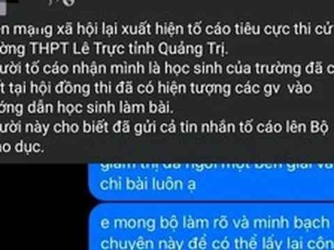Xác minh phản ánh tiêu cực tại điểm thi ở Quảng Trị