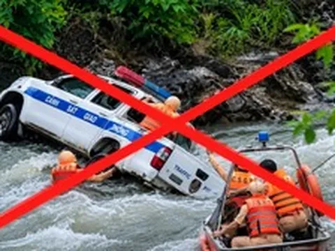 Công an Lào Cai bác tin xe công vụ lao xuống suối