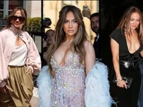 Jennifer Lopez đốt nóng Paris với loạt váy áo táo bạo