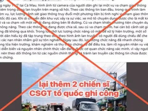 Công an Cà Mau làm rõ tin đồn CSGT truy đuổi phương tiện dẫn đến tai nạn