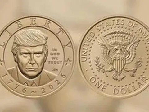 Mỹ đúc đồng xu 1 USD có hình ông Trump