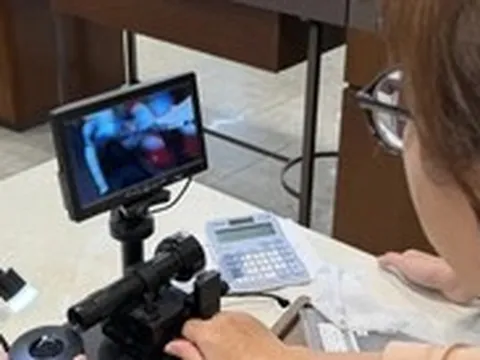 Khách rủ nhau đi soi dãy số 'li ti' bên trong viên kim cương
