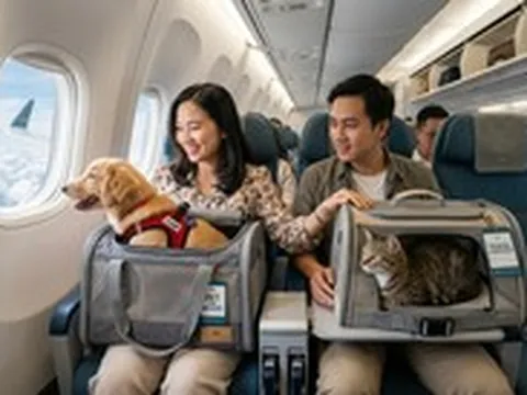 Thú cưng đi máy bay cùng chủ: Tốn 3,3 - 5 triệu đồng, có trường hợp phải mua thêm ghế