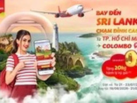 Cùng Vietjet khám phá Sri Lanka, vé từ 0 đồng cùng 20kg hành lý