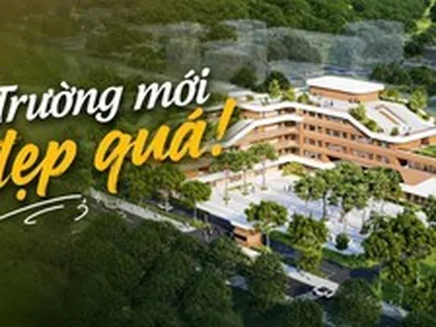 CHOÁNG NGỢP: Trường THCS công lập mới xây này quá đẹp và hoành tráng, thiết kế như một chiếc du thuyền hạng sang!