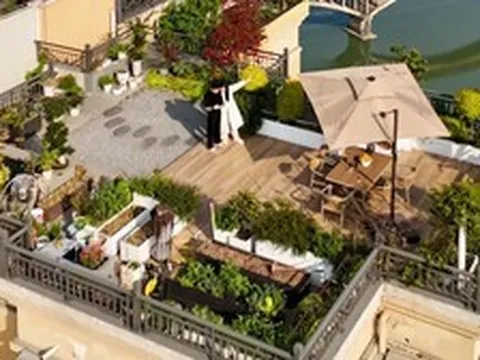 Biến sân thượng tầng 32 của penthouse thành vườn rau, ao cá: Lại 1 tác phẩm kinh điển của "Pháp sư Trung Hoa"