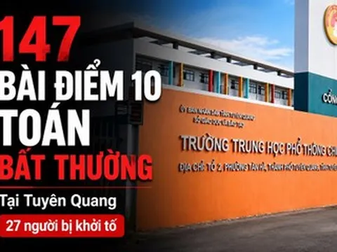 Loạt bị can bị khởi tố trong vụ 147 điểm 10 tại Tuyên Quang