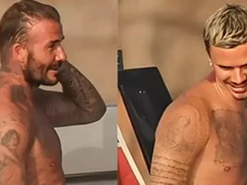 Cả nhà Beckham lại gây chú ý sau World Cup