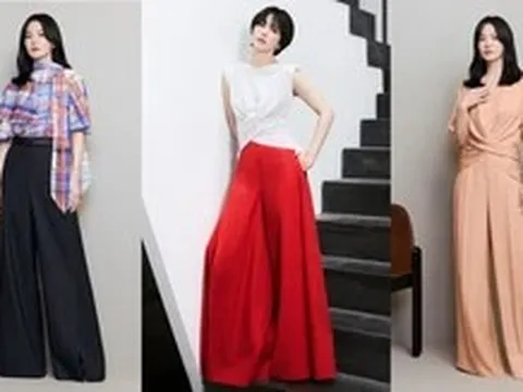 Song Hye Kyo 44 tuổi vẫn trẻ trung nhờ 5 bản phối quần ống rộng