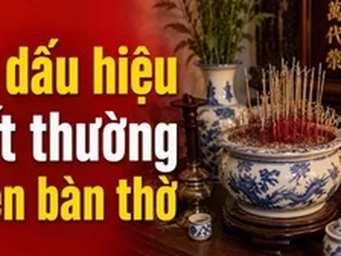 3 dấu hiệu bất thường trên bàn thờ