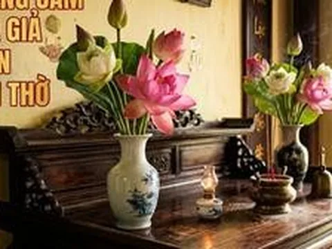 Vì sao không nên cắm hoa giả trên bàn thờ?