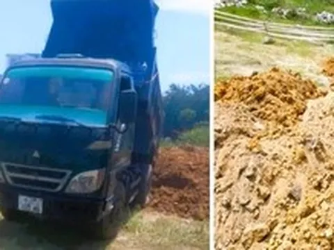 Lái 2 xe tải đi đổ xà bần trái phép, 3 người bị phạt 18,5 triệu đồng